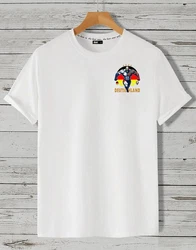 RMK T-Shirt Fan Trikot Rundhals Fußball Deutschland Germany EM 2024 Weiß/Creme/Dunkelblau