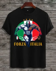 RMK T-Shirt Herren Fan Trikot Fußball Italien EM 2024 Rot/Gelb/Rosa