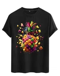 RMK T-Shirt Herren Basic Rundhals Gelb/Schwarz