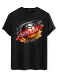 RMK T-Shirt Herren Shirt Trikot Fan Fußball Deutschland Germany EM WM Schwarz/Rot/Dunkelrot/Blau/Dunkelgrau