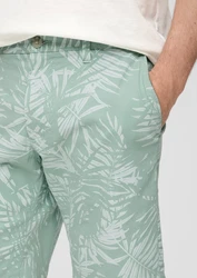 s.Oliver Bermuda mit All-over-Print Weiß/Grün/Hellgrün/Creme