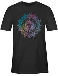 Shirtracer T-Shirt Lotusblume Spirituelle Meditation Mandala 