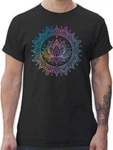 Shirtracer T-Shirt Lotusblume Spirituelle Meditation Mandala 