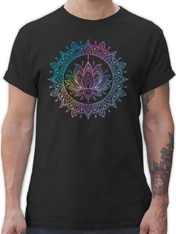 Shirtracer T-Shirt Lotusblume Spirituelle Meditation Mandala Shirtracer T-Shirt Lotusblume Spirituelle Meditation Mandala