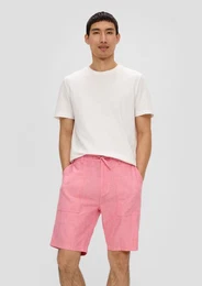 Bermudas Chino-Shorts aus Leinenmix mit elastischem Bund