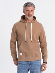 OMBRE Kapuzenpullover Känguru-Sweatshirt Herren Braun/Khaki/Beige
