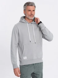 OMBRE Kapuzenpullover Känguru-Sweatshirt Herren Hellgrau/Grau