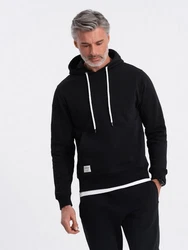 OMBRE Kapuzenpullover Känguru-Sweatshirt Herren Schwarz