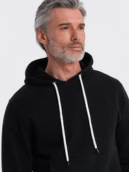 OMBRE Kapuzenpullover Känguru-Sweatshirt Herren Schwarz