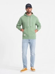 OMBRE Kapuzenpullover Känguru-Sweatshirt Herren Grün/Hellgrün