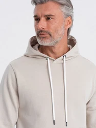 OMBRE Kapuzenpullover Känguru-Sweatshirt Herren Khaki/Beige/Braun/Grau