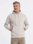 OMBRE Kapuzenpullover Känguru-Sweatshirt Herren Khaki/Beige/Braun/Grau