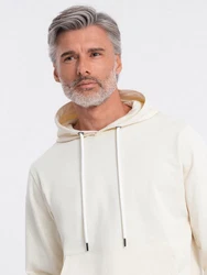 OMBRE Kapuzenpullover Känguru-Sweatshirt Herren Creme/Beige/Khaki/Weiß/Gelb