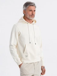 OMBRE Kapuzenpullover Känguru-Sweatshirt Herren Creme/Beige/Khaki/Weiß/Gelb