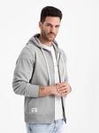 OMBRE Kapuzenpullover BASIC Herren Sweatshirt Grau/Hellgrau