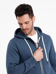 OMBRE Kapuzenpullover BASIC Herren Sweatshirt Dunkelblau/Hellblau/Blau/Grau