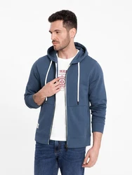 OMBRE Kapuzenpullover BASIC Herren Sweatshirt Dunkelblau/Hellblau/Blau/Grau