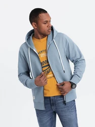 OMBRE Kapuzenpullover BASIC Herren Sweatshirt Blau/Hellblau