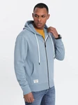 OMBRE Kapuzenpullover BASIC Herren Sweatshirt Blau/Hellblau