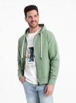OMBRE Kapuzenpullover BASIC Herren Sweatshirt Grün/Hellgrün/Türkis