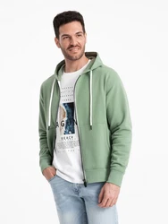 OMBRE Kapuzenpullover BASIC Herren Sweatshirt Grün/Hellgrün/Türkis