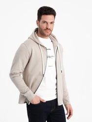 OMBRE Kapuzenpullover BASIC Herren Sweatshirt Khaki/Beige/Braun/Grau