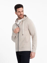 OMBRE Kapuzenpullover BASIC Herren Sweatshirt Khaki/Beige/Braun/Grau