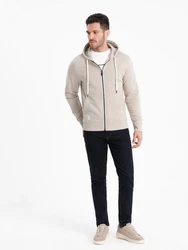 OMBRE Kapuzenpullover BASIC Herren Sweatshirt Khaki/Beige/Braun/Grau