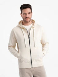 OMBRE Kapuzenpullover BASIC Herren Sweatshirt Khaki/Beige/Weiß/Creme/Braun