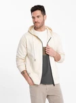 OMBRE Kapuzenpullover BASIC Herren Sweatshirt Khaki/Beige/Weiß/Creme/Braun