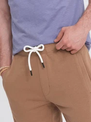 OMBRE Sweatshorts Herrenshorts Beige/Braun/Khaki