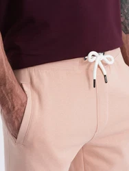 OMBRE Sweatshorts Herrenshorts Beige/Rosa