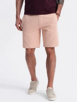 OMBRE Sweatshorts Herrenshorts Beige/Rosa