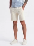 OMBRE Sweatshorts Herrenshorts Khaki/Beige/Weiß/Creme