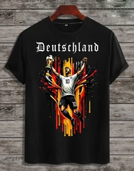 RMK T-Shirt Fan Trikot Rundhals Fußball Deutschland Germany EM 2024 Schwarz/Creme