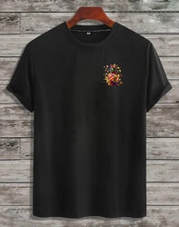 RMK T-Shirt Herren Basic Rundhals Schwarz