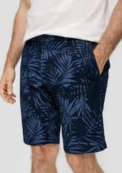 s.Oliver Bermuda mit All-over-Print Weiß/Creme