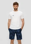 s.Oliver Bermuda mit All-over-Print Weiß/Creme
