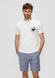Bermudas Chino-Shorts aus Leinenmix mit elastischem Bund