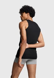 PUMA BODYWEAR Unterhemd mit Rundhals-Ausschnitt Weiß/Schwarz/Dunkelgrau/Dunkelblau