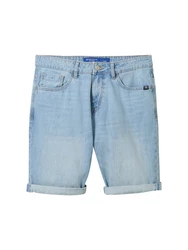 TOM TAILOR Jeansbermudas JOSH Weiß/Creme/Hellblau/Beige