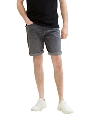 TOM TAILOR Jeansbermudas JOSH Schwarz/Hellblau/Grün