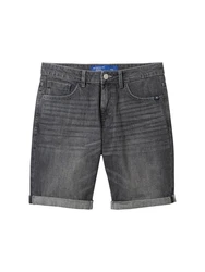 TOM TAILOR Jeansbermudas JOSH Schwarz/Hellblau/Grün