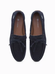 OMBRE Herren Mokassin Schuhe mit Driver Sohle Dunkelblau/Blau/Hellblau