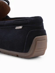 OMBRE Herren Mokassin Schuhe mit Driver Sohle Dunkelblau/Blau/Hellblau