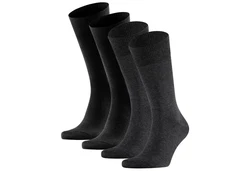FALKE Kurzsocken Herren 4er Pack Schwarz/Dunkelgrau/Grau