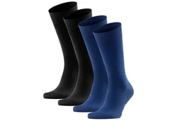 FALKE Kurzsocken Herren 4er Pack Dunkelblau/Blau/Lila