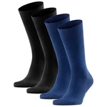 FALKE Kurzsocken Herren 4er Pack Dunkelblau/Blau/Lila