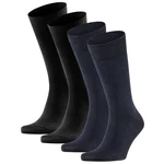 FALKE Kurzsocken Herren 4er Pack Schwarz/Dunkelblau/Blau