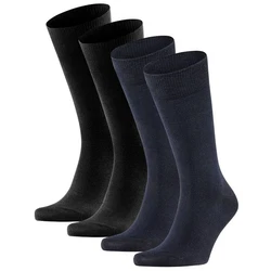 FALKE Kurzsocken Herren 4er Pack Schwarz/Dunkelblau/Blau